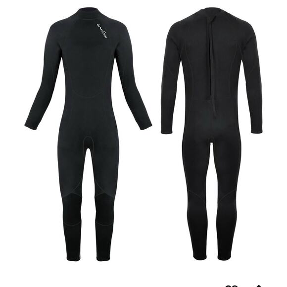 OMGear Kids Black Wetsuit 3mm Neoprene Thermal Swimsuit Boy Girl Junior Size 14 - Picture 1 of 12